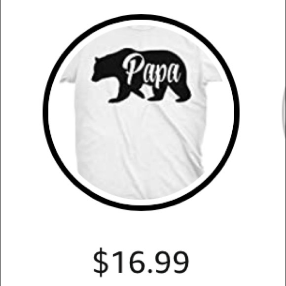 Mens Papa Bear White T-Shirt NEW WITH TAG - Picture 4 of 4